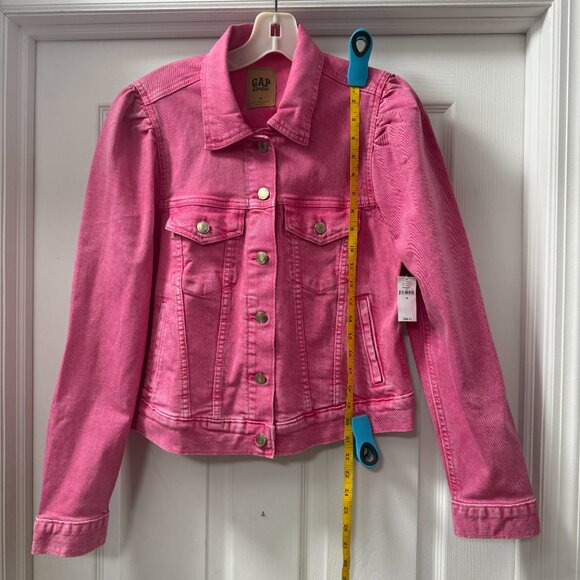 Gap × Barbie™ Adult Puff Sleeve Icon Denim Jacket size Medium NEW WITH TAGS - Picture 3 of 14